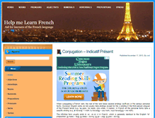 Tablet Screenshot of helpmelearnfrench.com